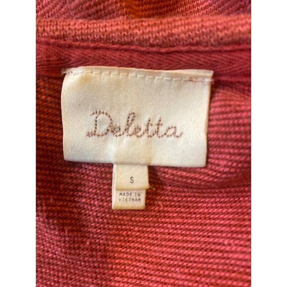 Deletta, Anthropologie, women's red 100% cotton flared tunic size small - Picture 6 of 9